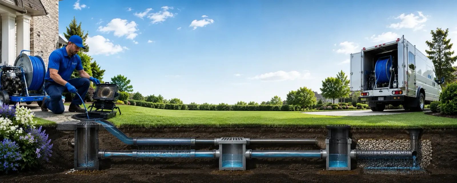 Outdoor drain cleaning information for Cuervo, NM